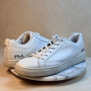Fila Amalfi Men's White Leather Lace Up Low Top Sneakers Size 9.5 Athletic